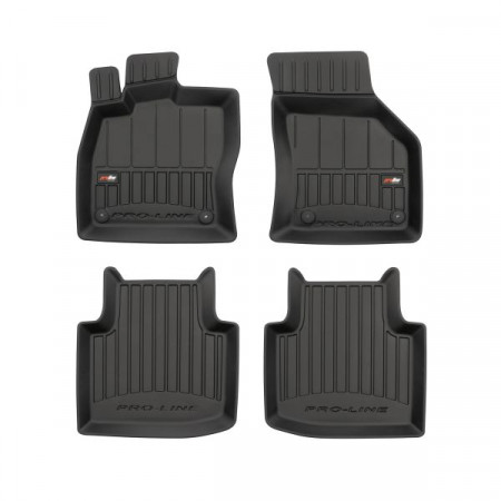 Jeu de tapis de sol en caoutchouc Tapis de sol TPE 4 pcs conduits proLine 3D jeu avant/arrière couleur noir SKODA SUPERB III 03.15- Liftback / Break FROGUM FRG 3D407046