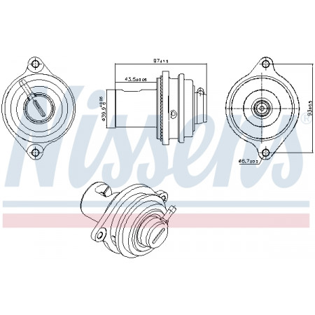 EGR klep EGR MERCEDES A W169 B SPORTS TOURER W245 SMART FORTWO 0.8D/2.0D 09.04- NISSENS NIS 98411