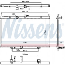 Radiatore, Raffreddamento motore Radiatore motore NISSAN SENTRA VI 2.0 NISSENS NIS 606768