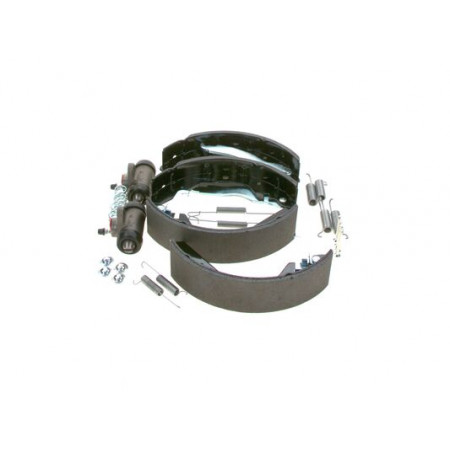 Satz Bremsbacken Bremstrommelsatz, Federzylinderbacke VW TRANSPORTER III 1.6-2.1 05.79-07.92 BOSCH 0 204 113 596