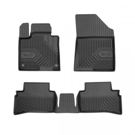 Jeu de tapis en caoutchouc Tapis de sol TPE 4 pcs conduits No. 77 ensemble avant/arrière couleur noir KIA SPORTAGE V 09.21- version SUV: Standard ne convient pas / Hybride FROGUM FRG77427501