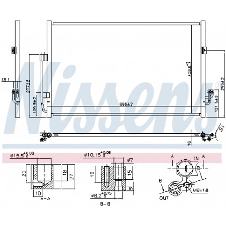 Condensatore, Climatizzatore Condensatore climatizzatore NISSAN TEANA II 2.5/3.5 07.08-09.13 NISSENS NIS 940556