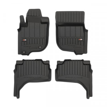 Jeu de tapis de sol tapis de sol TPE 4 pcs conduits proLine 3D jeu avant/arrière couleur noir MITSUBISHI L200 02.87-05.94 Pick-up FROGUM FRG 3D409347