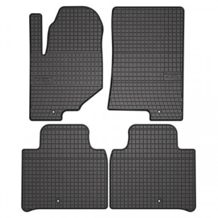 Rubberen matten 4 stuks BASIC voor achter rubber set kleur zwart passend voor SSANGYONG REXTON 0717 SUV FROGUM MMT A040 401914