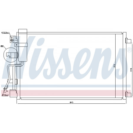 Condenseur, climatisation Nissens Radiateur Nissan Qashqai conditionné 2.0D 07 - NISSENS NIS 940041