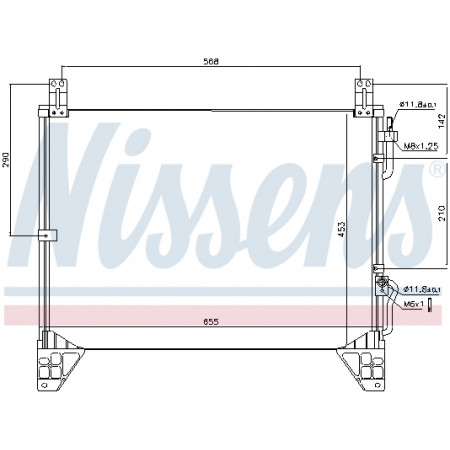 Condensator, climatizare Nissens condensator Ssangyong Rexton 04 - NISSENS NIS 94861
