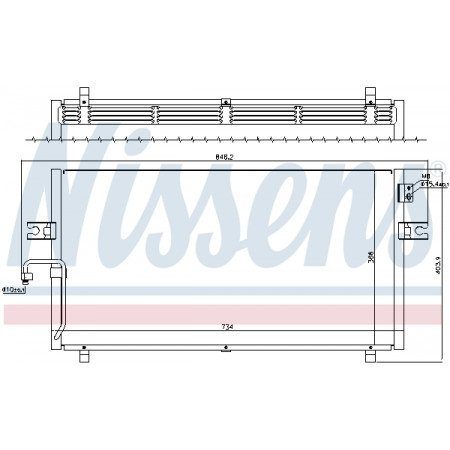Condensor, airconditioning 92110-4L010 Nissens condensor Nissan Maxima Klima / 98> NISSENS NIS 94499