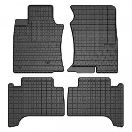 Jeu de tapis de sol Caoutchouc 4 pcs BASIC avant/arrière couleur noir TOYOTA LAND CRUISER PRADO 09.02- SUV FROGUM MMT A040 0806