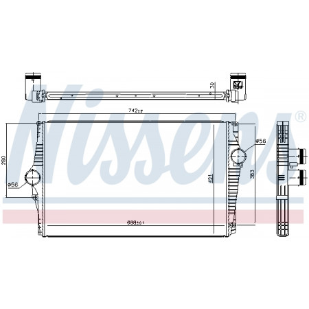 Intercooler, compressore Intercooler VOLVO XC90 I 2.4D/2.5/2.9 10.02-12.14 NISSENS NIS 96601