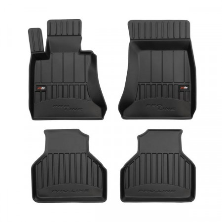Conjunto de tapetes de borracha Tapetes TPE 4 pcs dutos proLine 3D dianteiro / traseiro conjunto cor preto BMW 7 E65 E66 E67 07.01-08.08 Saloon FROGUM FRG 3D408555