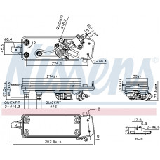 Radiateur d'huile, huile moteur Radiateur d'huile BMW 5 F10 5 F11 5 GRAN TURISMO F07 6 F12 6 F13 6 GRAN COUPE F06 7 F01 F02 F03 F04 ROLLS-ROYCE DAWN GHOST I WRAITH 3.0-6.6 09.08- NISSENS NIS 90988