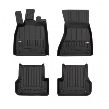 Rubber floor mats set Floor mats TPE 4 pcs ducts proLine 3D front/rear set color black AUDI A6 ALLROAD C7 A6 C7 11.10-09.18 Saloon / Station wagon version: AWD/4WD / FWD FROGUM FRG 3D407459