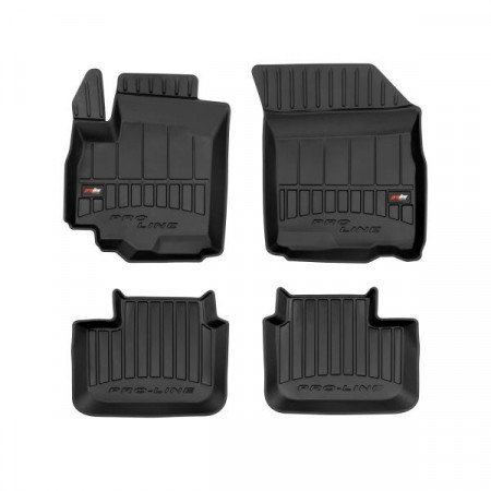Rubber vloermattenset Vloermatten TPE 4 stuks kanalen proLine 3D voor/achter set kleur zwart SUZUKI SX4 06.06- Hatchback FROGUM FRG 3D407961