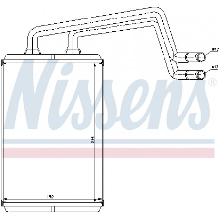 Wärmetauscher, Innenraumheizung Hyundai Elantra Heater CDRi III 2.0 Diesel Auto. Klimaanlage + / - P / C NISSENS NIS 77612