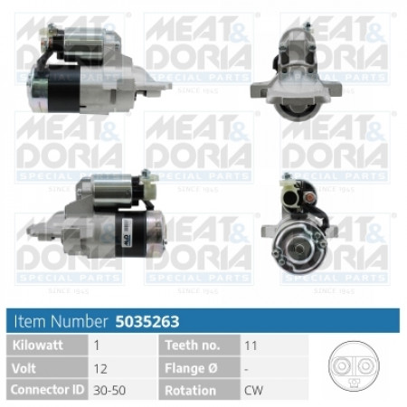 Elektromotor 12V 1kW MAZDA 3 5 6 1.8/2.0 06.02-05.10 MEAT & DORIA MD5035263