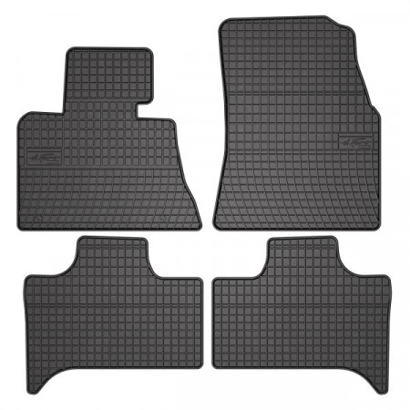 Vloermattenset Rubber 4-delig BASIC voor/achter set kleur zwart BMW X5 E53 01.00-10.06 SUV FROGUM MMT A040 0664