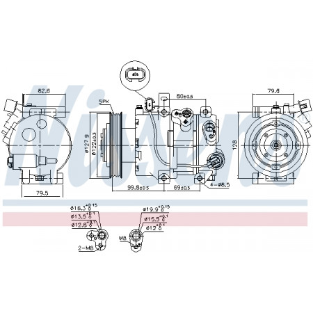 Compresor, climatizare Air-conditioning compressor HYUNDAI I40 I I40 I CW 1.7D 07.11-05.19 NISSENS NIS 890423