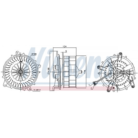 Ventilator, passagiersruimte Luchtblazer MERCEDES S C215 S W220 MAYBACH 57 62 2.8-6.3 10.98-12.12 NISSENS NIS 87217