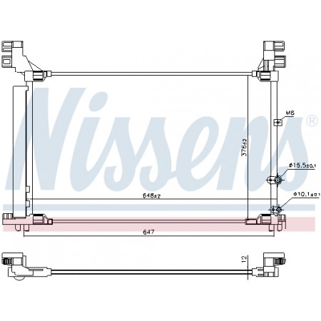 Condensador, ar condicionado Condensador de ar condicionado com secador LEXUS GS RC 2.0 08.15- NISSENS NIS 941165