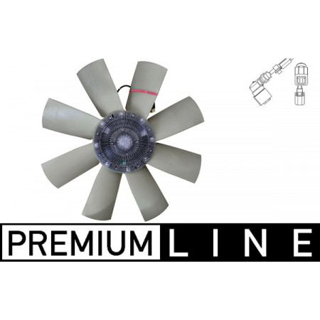 Ventilator, radiateur Ventilatorkoppeling met ventilator 680 mm aantal bladen 8 aantal pennen 6 RVI C K T DTI11-122HH-DTI13-122HM 01.13- MAHLE CFF 477 000P