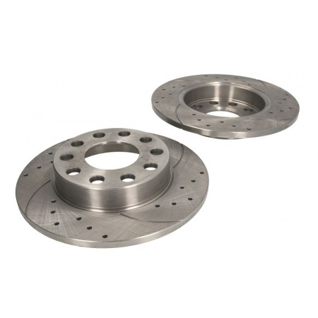 Hocheffiziente Bremsscheibe SPEEDMAX Full Cut-Drilled hinten L/R Außendurchmesser 245 mm Dicke 10 mm 2 Stück AUDI 80 B4 COUPE B3 2.2 09.90-12.96 SPEEDMAX 5201-01-1086PTUOTUV