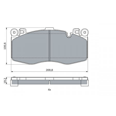 Set placute de frana Fata BMW X5 F15 F85 X6 F16 F86 4.4 12.14-07.19 BOSCH 0 986 424 387