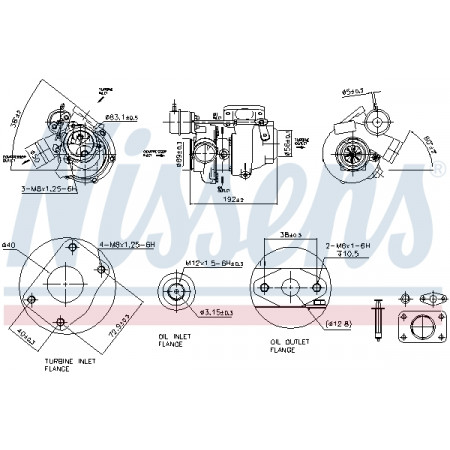 Nou Turbocompresor cu set de garnituri potriveste SAAB 9 3 9 5 20 30 0997 1209 NISSENS 93040