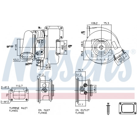 Turbocompressore Turbocompressore con set guarnizioni IVECO STRALIS TRAKKER CURSOR 13 IVECO STRALIS I STRALIS II TRAKKER I TRAKKER II F3BE0681C-F3HFE611B 02.02- NISSENS NIS 93727