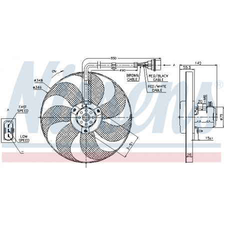 Ventilador, radiador Ventilador do radiador AUDI A3 TT SEAT ALTEA AROSA CORDOBA CORDOBA VARIO IBIZA II IBIZA III INCA LEON TOLEDO II SKODA FABIA I FABIA I PRAKTIK OCTAVIA I 1.0-2.8 06.91- NISSENS NIS 85683