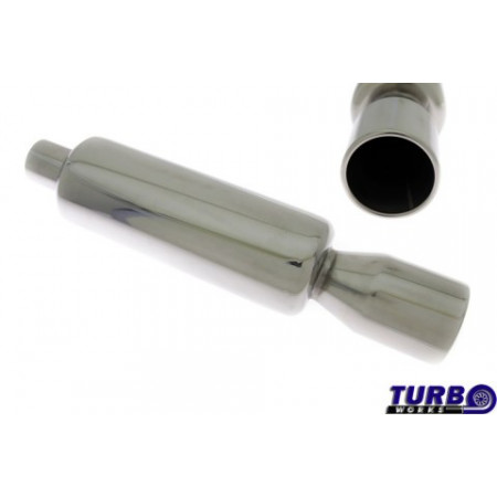 Exhaust drum Sports silencer stainless steel number of tips: 1 TURBOWORKS TW-TL-021