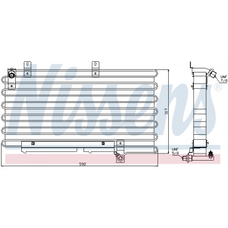 Condensador, ar condicionado Condensador condicionado Nissens 443260401H Audi 100 82-90 NISSENS NIS 94000
