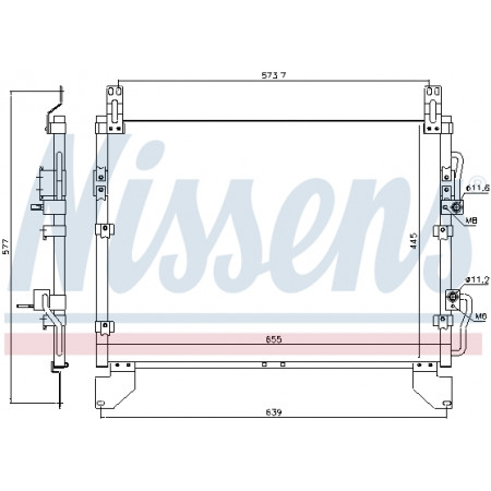 Condensator, climatizare A/C condenser SSANGYONG REXTON / REXTON II 2.7D 08.04- NISSENS NIS 940805
