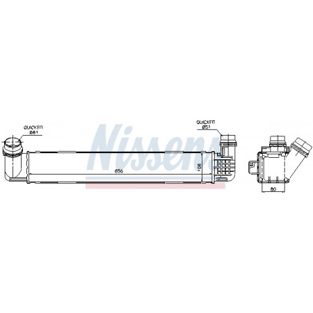 Ladeluftkühler, Kompressor Ladeluftkühler RENAULT FLUENCE GRAND SCENIC III MEGANE MEGANE III SCENIC III 1.6D/1.9D/2.0 11.08- NISSENS NIS 96546