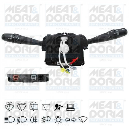 Comutator coloana directie Comutator combinat sub volan control computer Indicatorii lumini stergatoare CITROEN BERLINGO BERLINGO MULTISPACE BERLINGO/MINIVAN PEUGEOT PARTNER TEPEE PARTNER/MINIVAN 04.08- MEAT &amp; DORIA MD23561