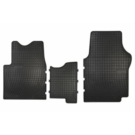 FROGUM rubberen vloermat, 2 st. BASIC, set, kleur zwart, geschikt voor OPEL VIVARO B; RENAULT TRAFIC III 05.14-, Bus