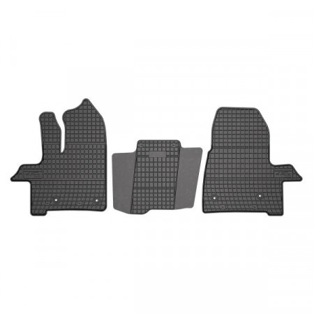 Tappetino in gomma FROGUM, 3 pz. Set anteriore BASIC, colore nero, adatto per FORD TRANSIT CUSTOM V362, TRANSIT V363 05.19-, Van