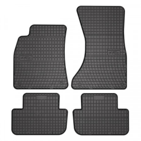 Tapete de borracha FROGUM, 4 unid. BASIC, traseiro dianteiro, conjunto, cor preta, adequado para AUDI A4 ALLROAD B8, A4 B8 11.07-05.16, Hatchback Saloon Station wagon