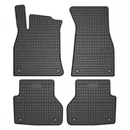 Tapete de borracha FROGUM, 4 unid. BASIC, traseiro dianteiro, conjunto, cor preta, adequado para AUDI A6 ALLROAD C7, A6 ALLROAD C8, A6 C7, A6 C8 09.14-