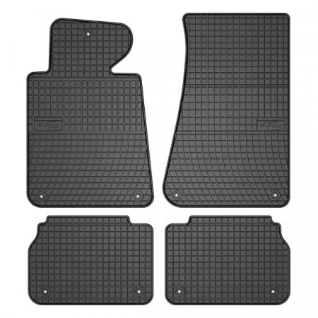 Tappetino in gomma FROGUM, 4 pz. BASIC, set posteriore anteriore, colore nero, adatto per BMW 5 (E34) 06.87-12.95, berlina