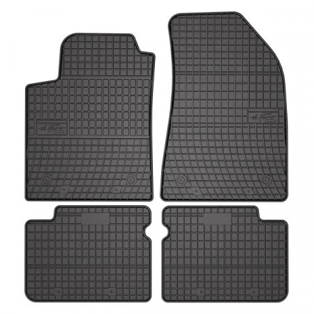 FROGUM rubberen vloermat, 4 st. BASIC, achter voor, set, kleur zwart, geschikt voor FIAT BRAVO II 11.06-12.14, Liftback