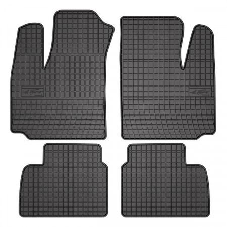 FROGUM rubberen vloermat, 4 st. BASIC, achter voor, set, kleur zwart, geschikt voor FIAT DOBLO 03.01-, Bestelwagen
