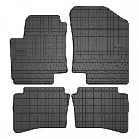 Alfombrilla de goma FROGUM, 4 uds. BASIC, delantero trasero, juego, color negro, adecuado para HYUNDAI I20 I 08.08-12.15, Liftback