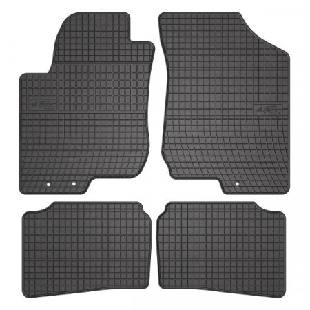 Alfombrilla de goma FROGUM, 4 uds. BASIC, delantero trasero, juego, color negro, adecuado para KIA CEE D 12.06-12.12, Liftback