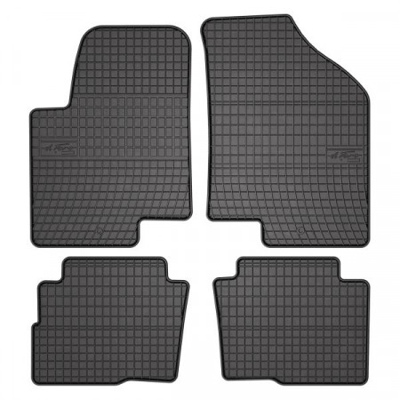 Alfombrilla de goma FROGUM, 4 uds. BASIC, delantero trasero, juego, color negro, adecuado para KIA SOUL I 02.09-12.14, Liftback