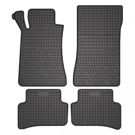 Tapis de sol en caoutchouc FROGUM, 4 pcs. BASIC, arrière avant, set, couleur noire, sur mesure pour MERCEDES C T-MODEL (S203), C (W203) 05.00-08.07, Berline