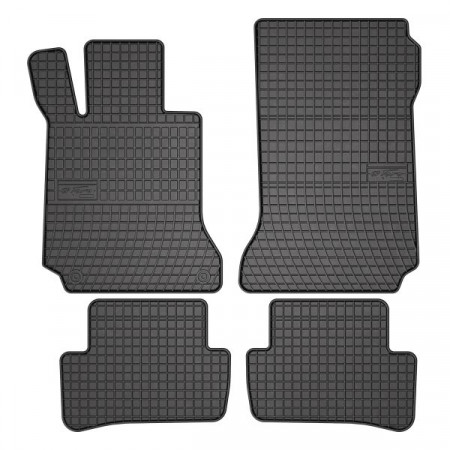 FROGUM rubberen vloermat, 4 st. BASIC, achter voor, set, kleur zwart, geschikt voor MERCEDES C (W204) 01.07-03.14, sedan