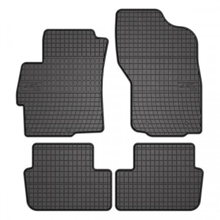 Tapis de sol en caoutchouc FROGUM, 4 pcs. BASIC, arrière avant, set, couleur noire, pour MITSUBISHI LANCER VIII 06.08-, Liftback