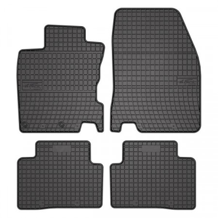 Alfombrilla de goma FROGUM, 4 uds. BASIC, trasero delantero, juego, color negro, adecuado para NISSAN QASHQAI II 11.13-, Crossover, versión: AWD 4WD FWD
