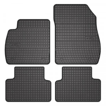 FROGUM rubberen vloermat, 4 st. BASIC, achter voor, set, kleur zwart, geschikt voor OPEL ZAFIRA C 10.11-, Bestelwagen