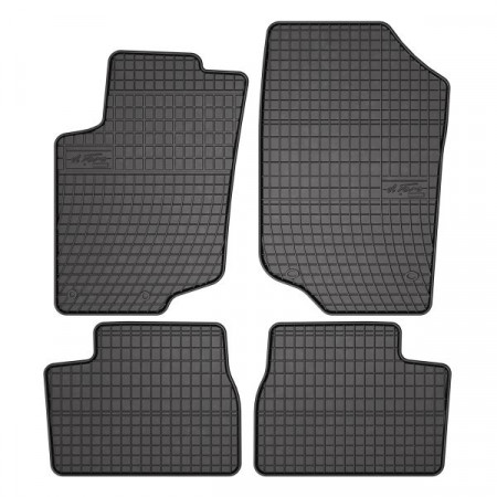 Alfombrilla de goma FROGUM, 4 uds. BASIC, trasero delantero, juego, color negro, adecuado para PEUGEOT 207, 207 HATCHBACK 02.06-12.15, Liftback